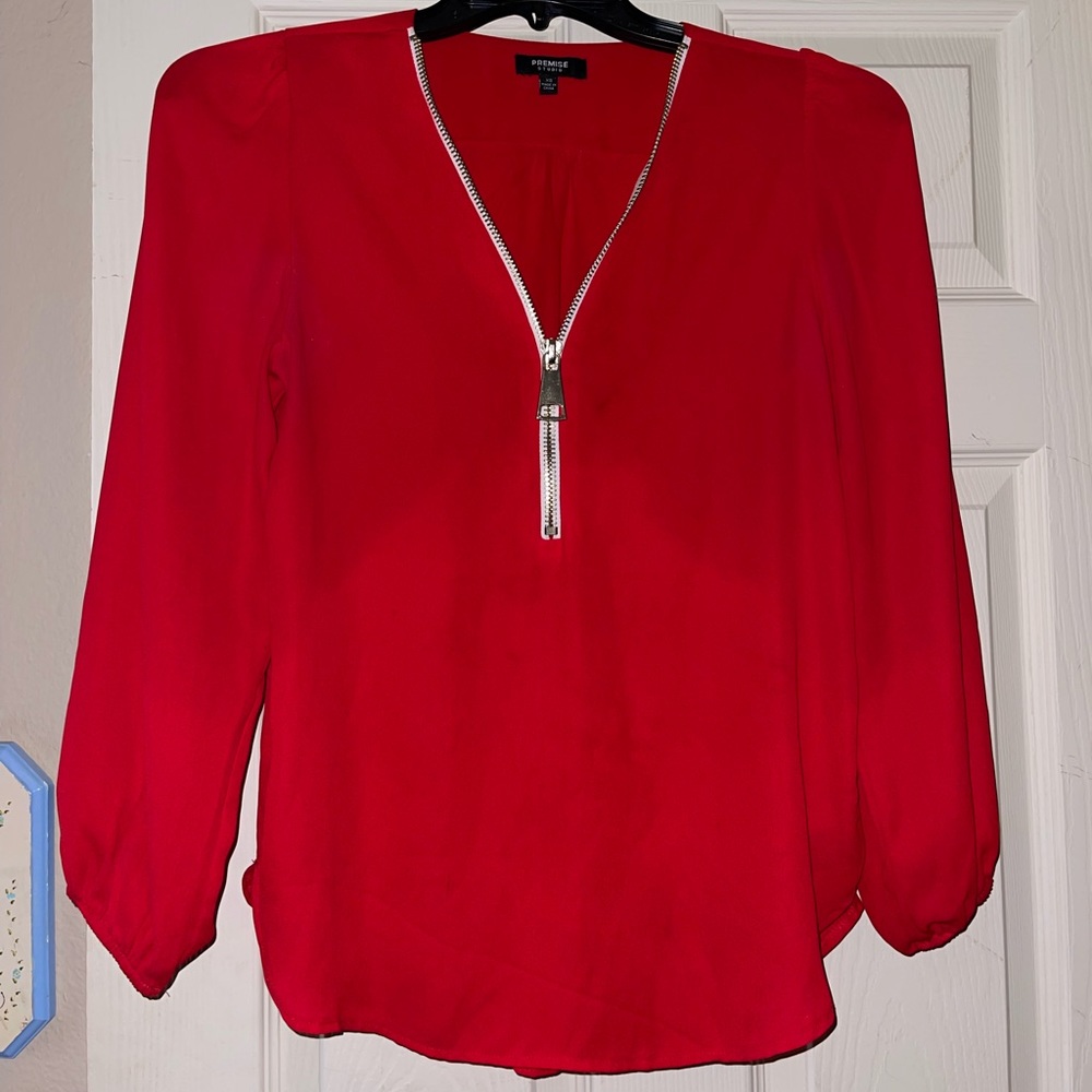Great quality red long sleeve shirt